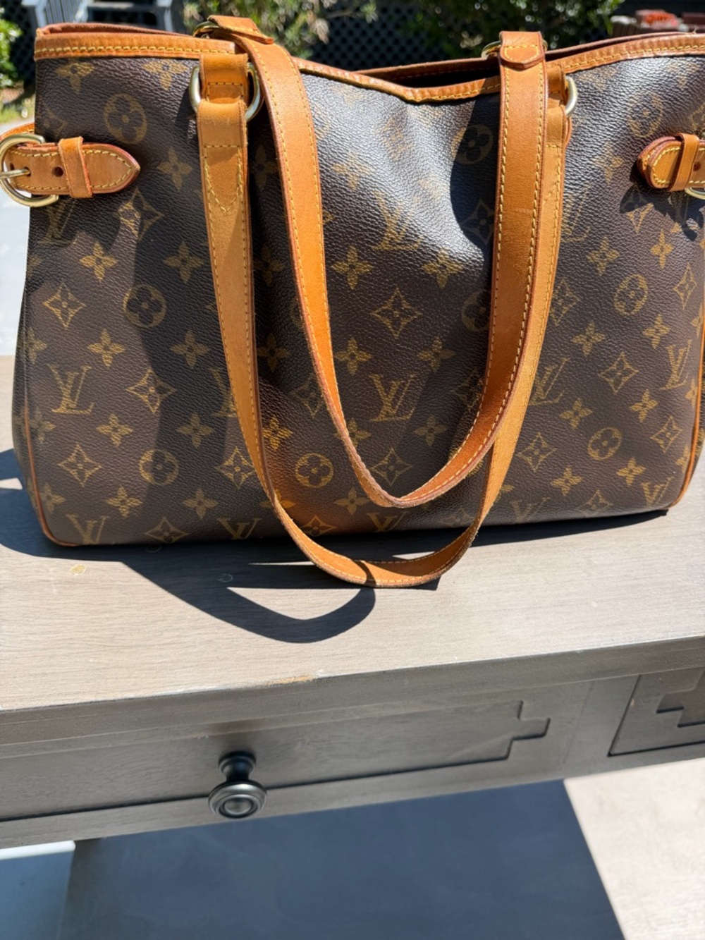 Louis Vuitton Monogram Canvas Shoulder Bag in Brown and Tan - Picture 3 of 6
